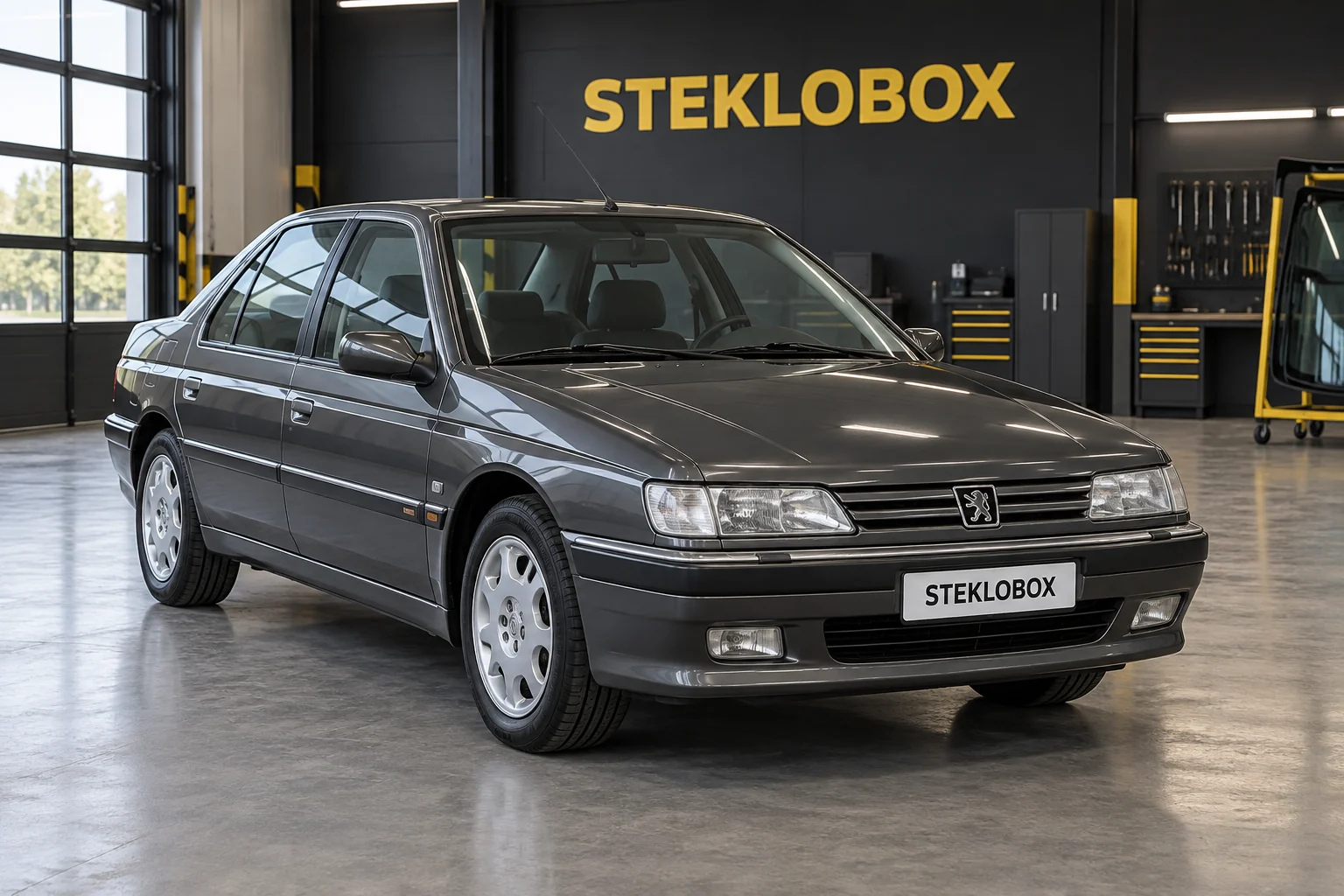 Peugeot 605 в установочном центре STEKLOBOX