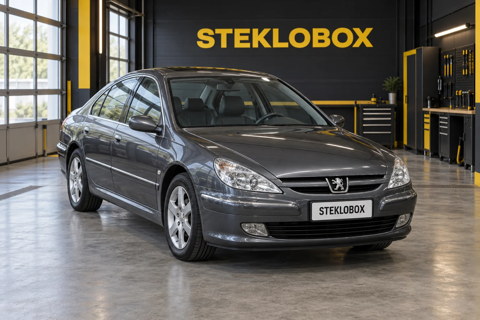 Peugeot 607 в установочном центре STEKLOBOX