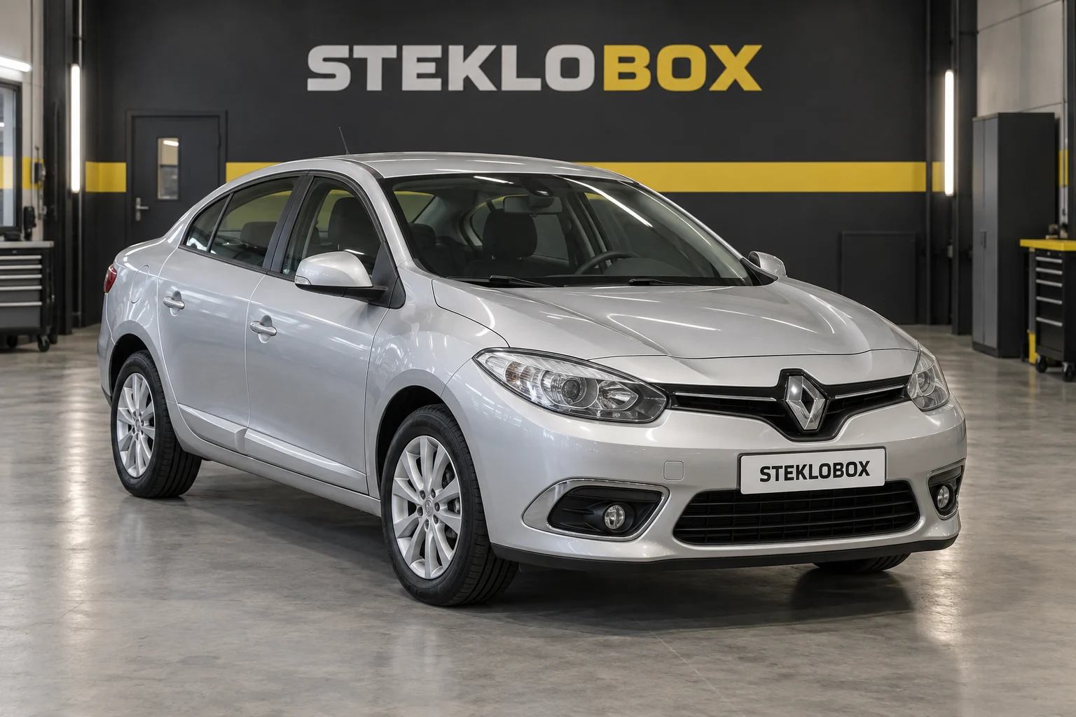 Renault Fluence в установочном центре STEKLOBOX