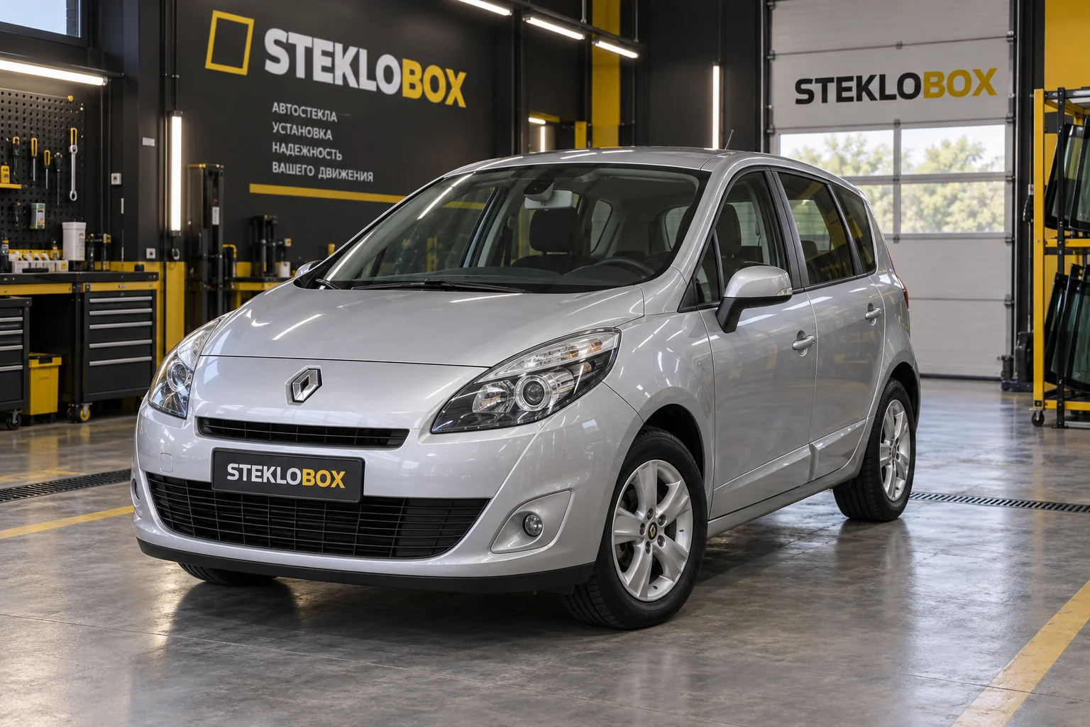 Renault Megane Scenic III в установочном центре STEKLOBOX