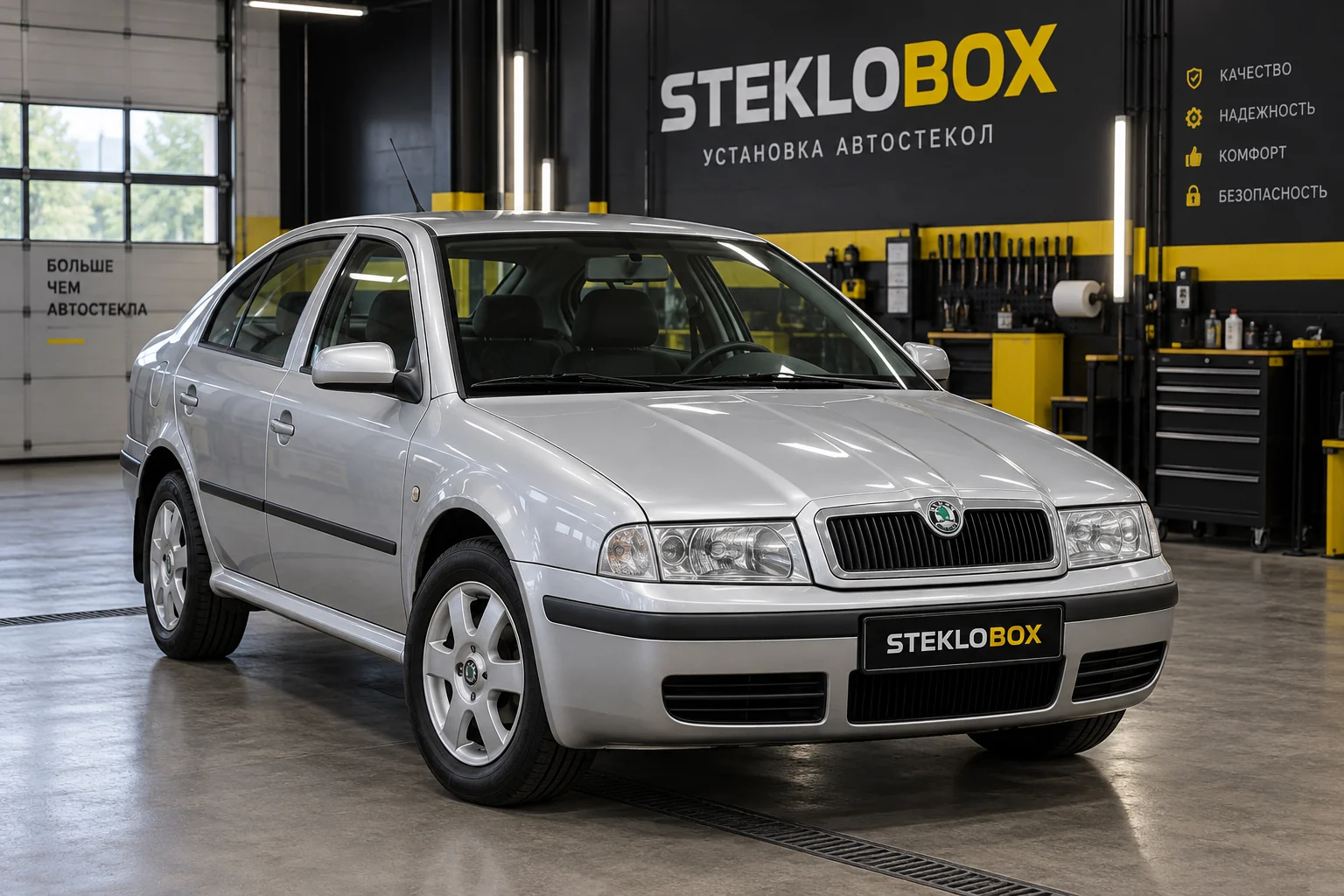Skoda Octavia I Tour в установочном центре STEKLOBOX