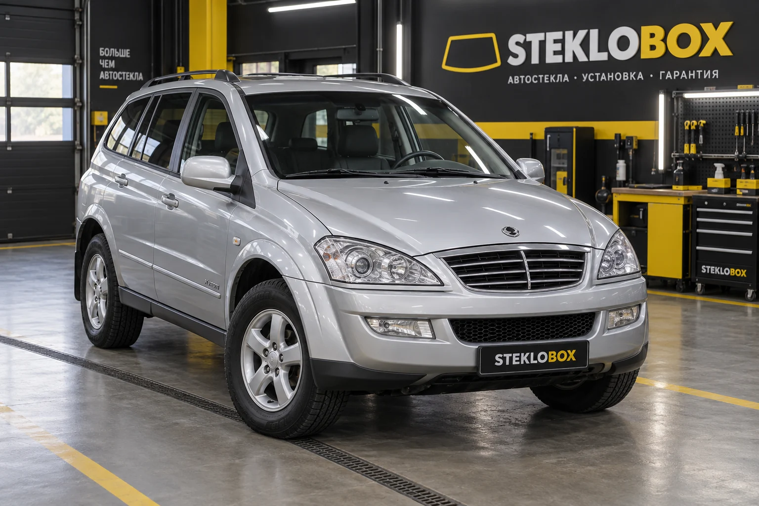 SsangYong Kyron I в установочном центре STEKLOBOX