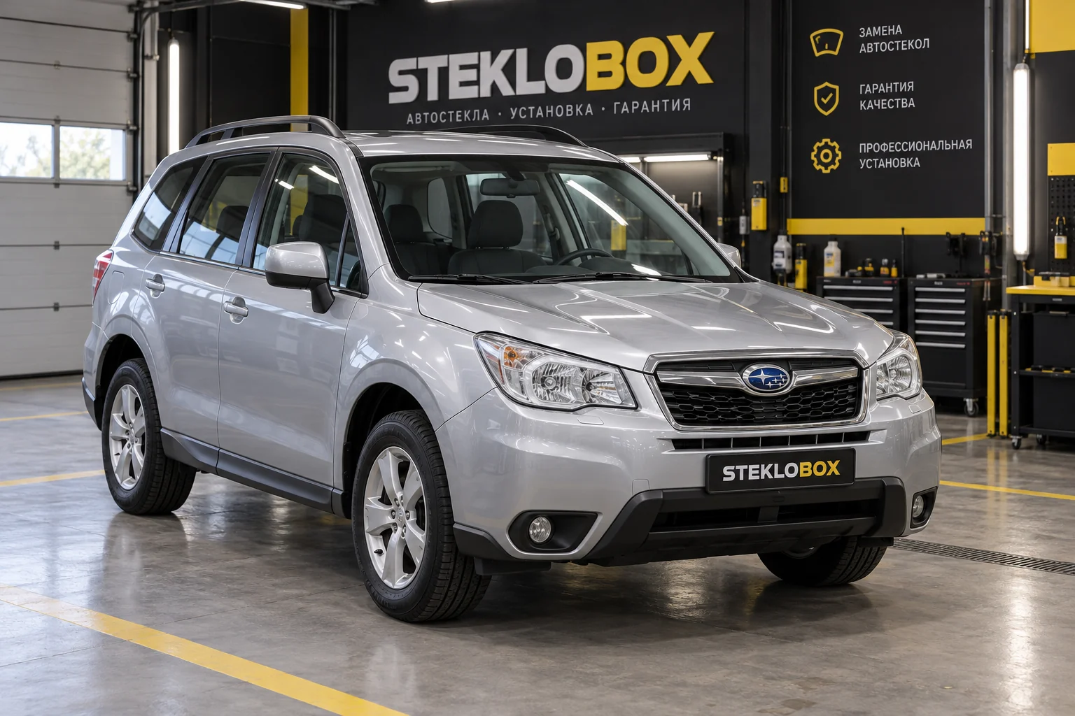 Subaru Forester III в установочном центре STEKLOBOX