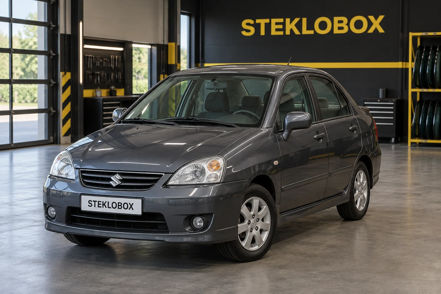 Suzuki Liana в установочном центре STEKLOBOX