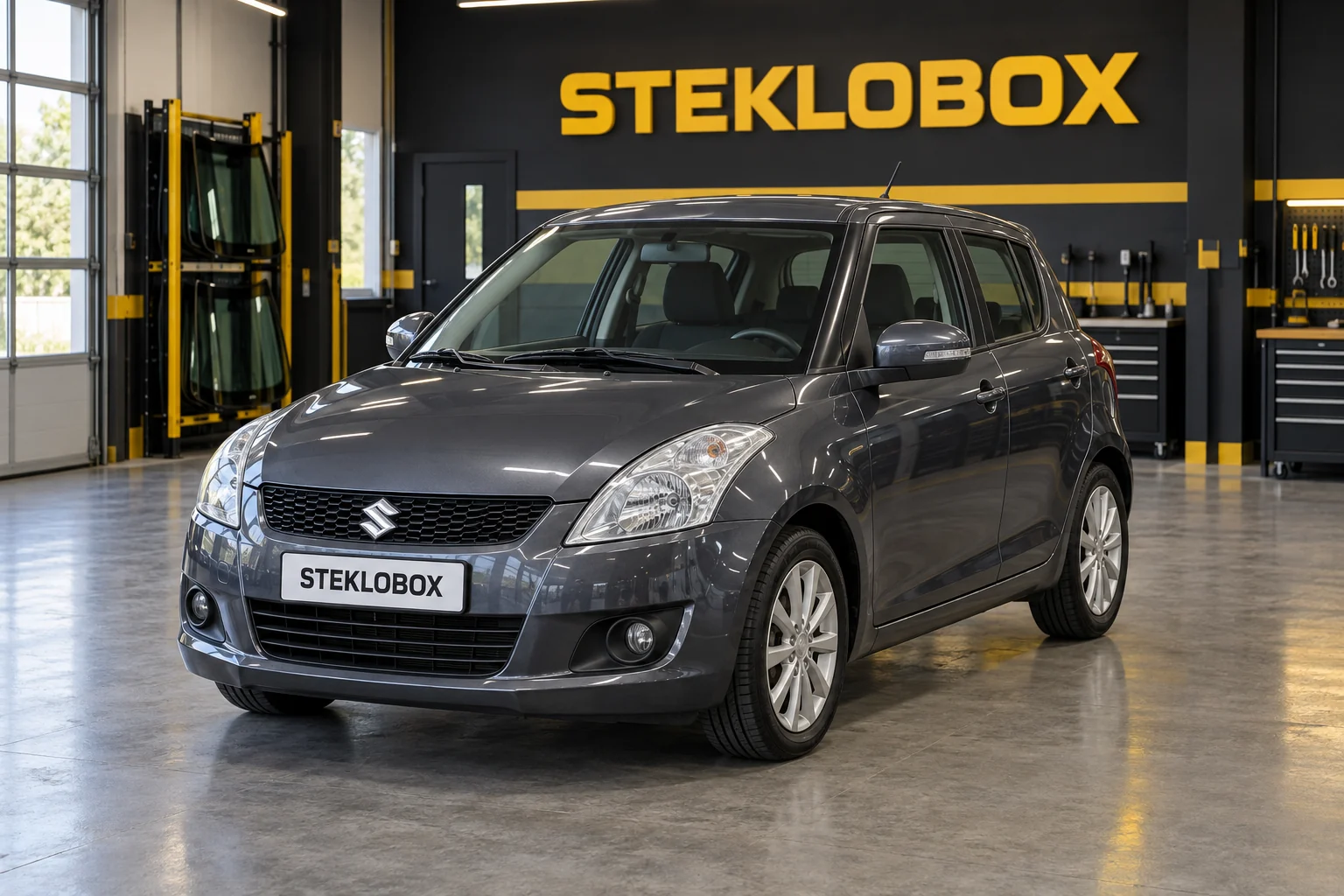 Suzuki Swift IV в установочном центре STEKLOBOX
