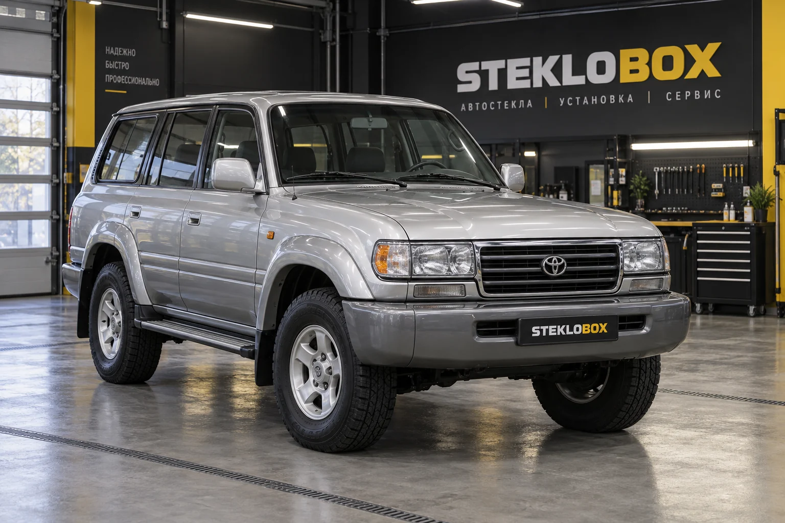 Toyota Land Cruiser 80 в установочном центре STEKLOBOX