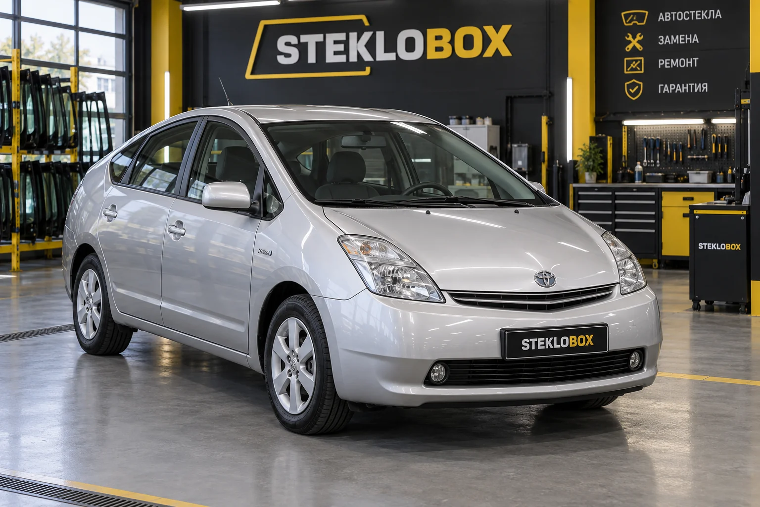 Toyota Prius II XW20 в установочном центре STEKLOBOX