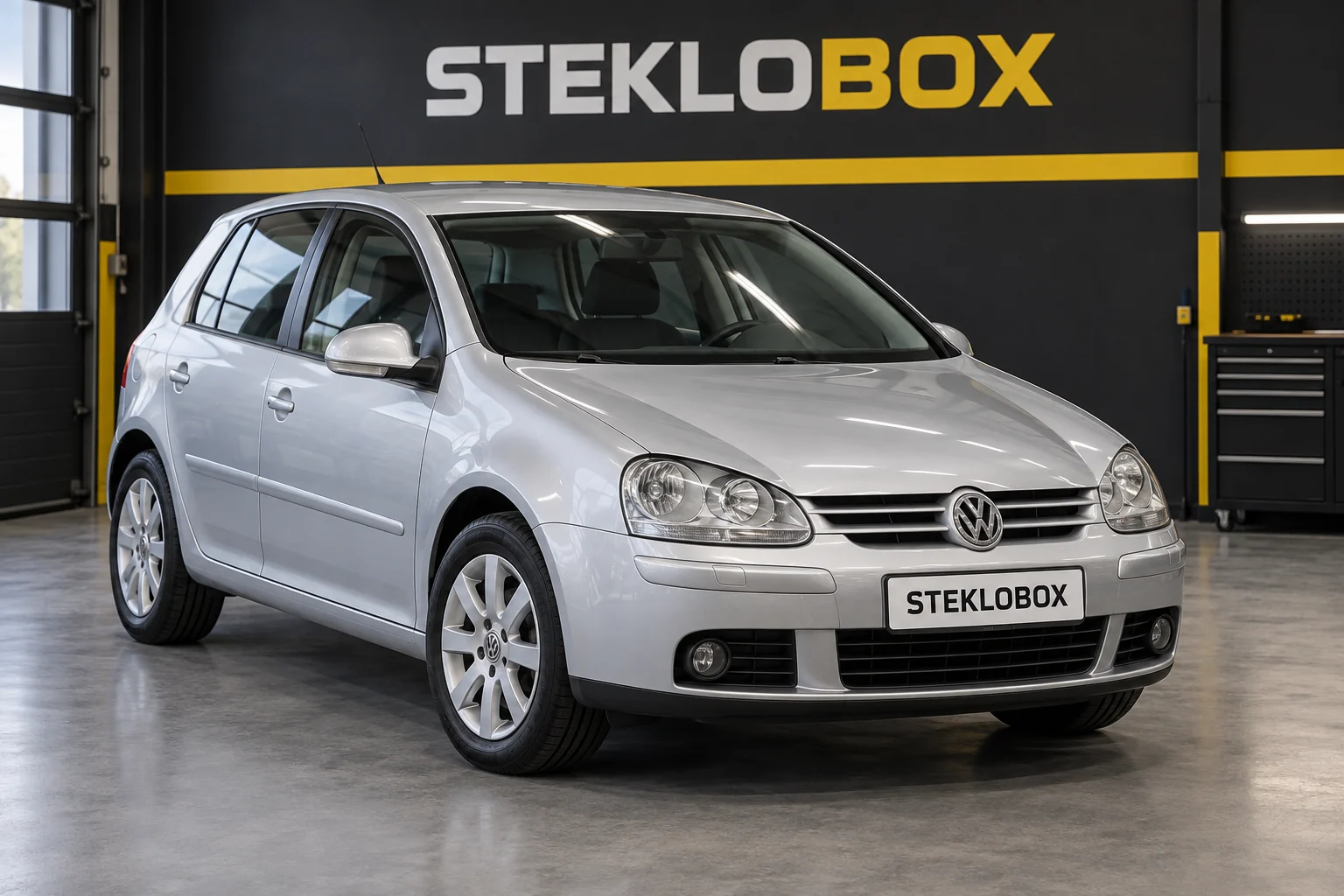 Volkswagen Golf V в установочном центре STEKLOBOX