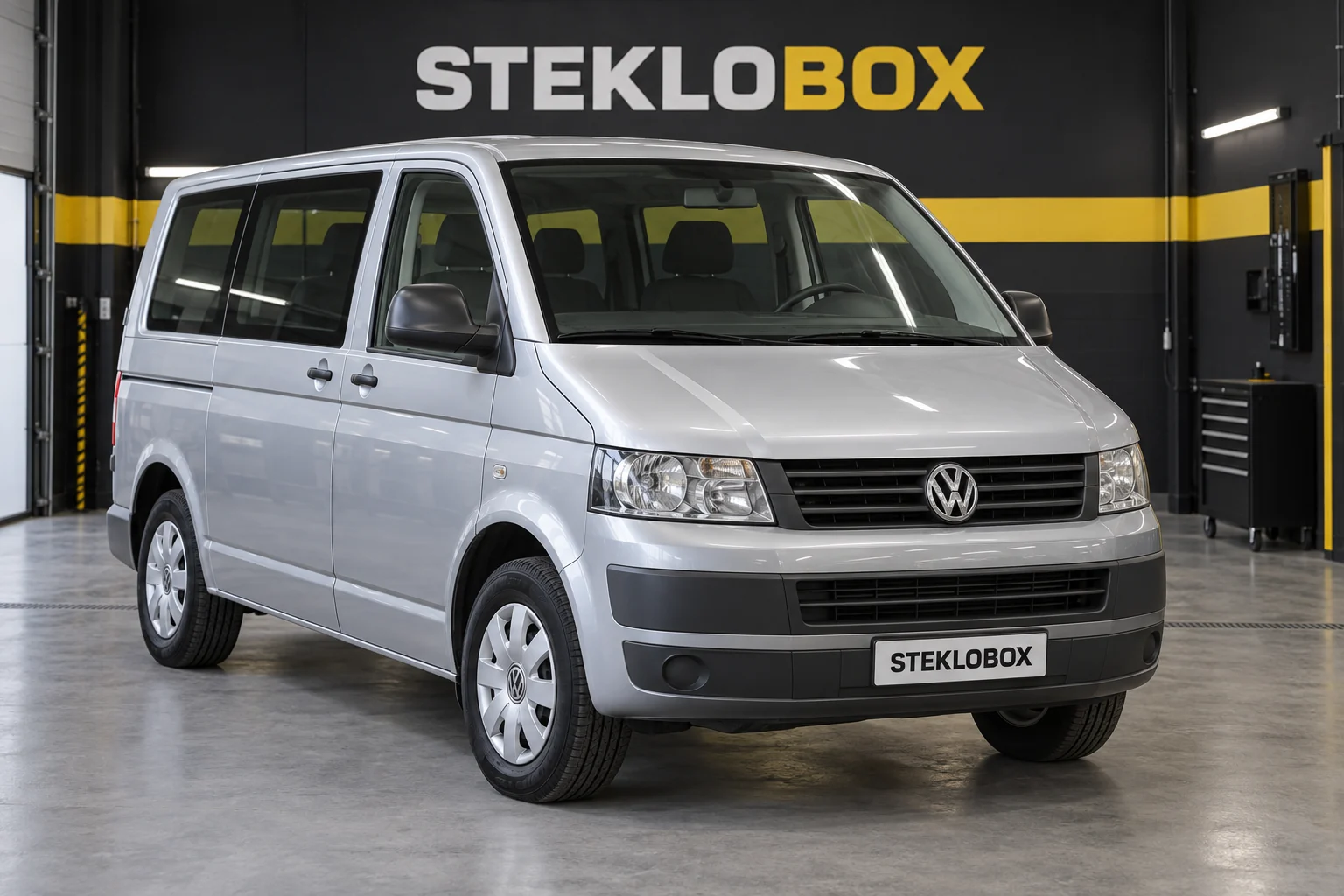 Volkswagen Transporter T5 в установочном центре STEKLOBOX