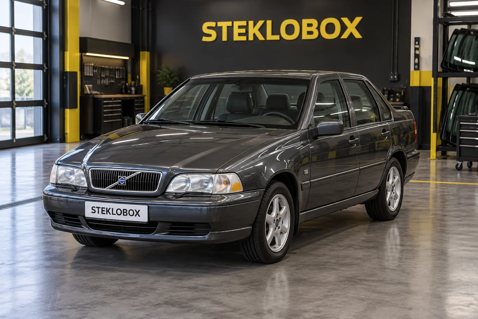 Volvo S70 в установочном центре STEKLOBOX
